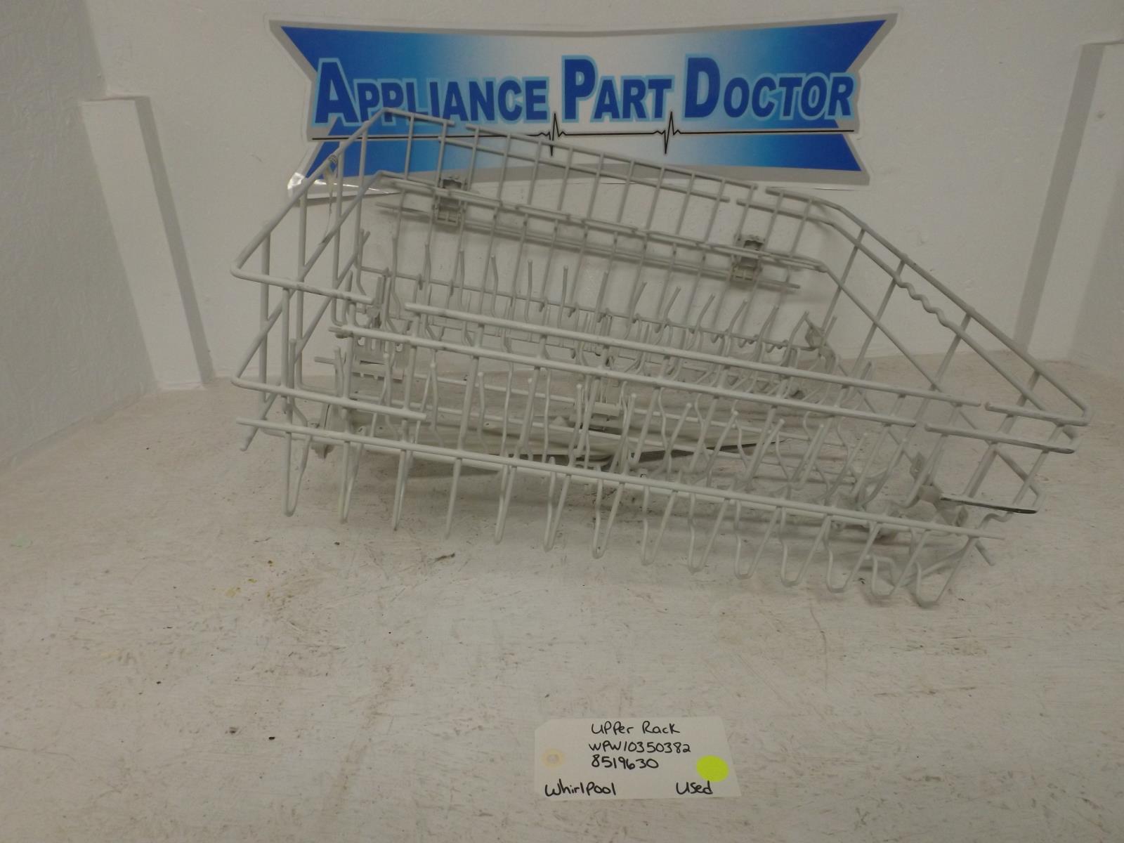 Whirlpool Dishwasher WPW10350382 8519630 Upper Rack Used Whirlpool Dishwasher WPW10350382 8519630 Upper Rack Used